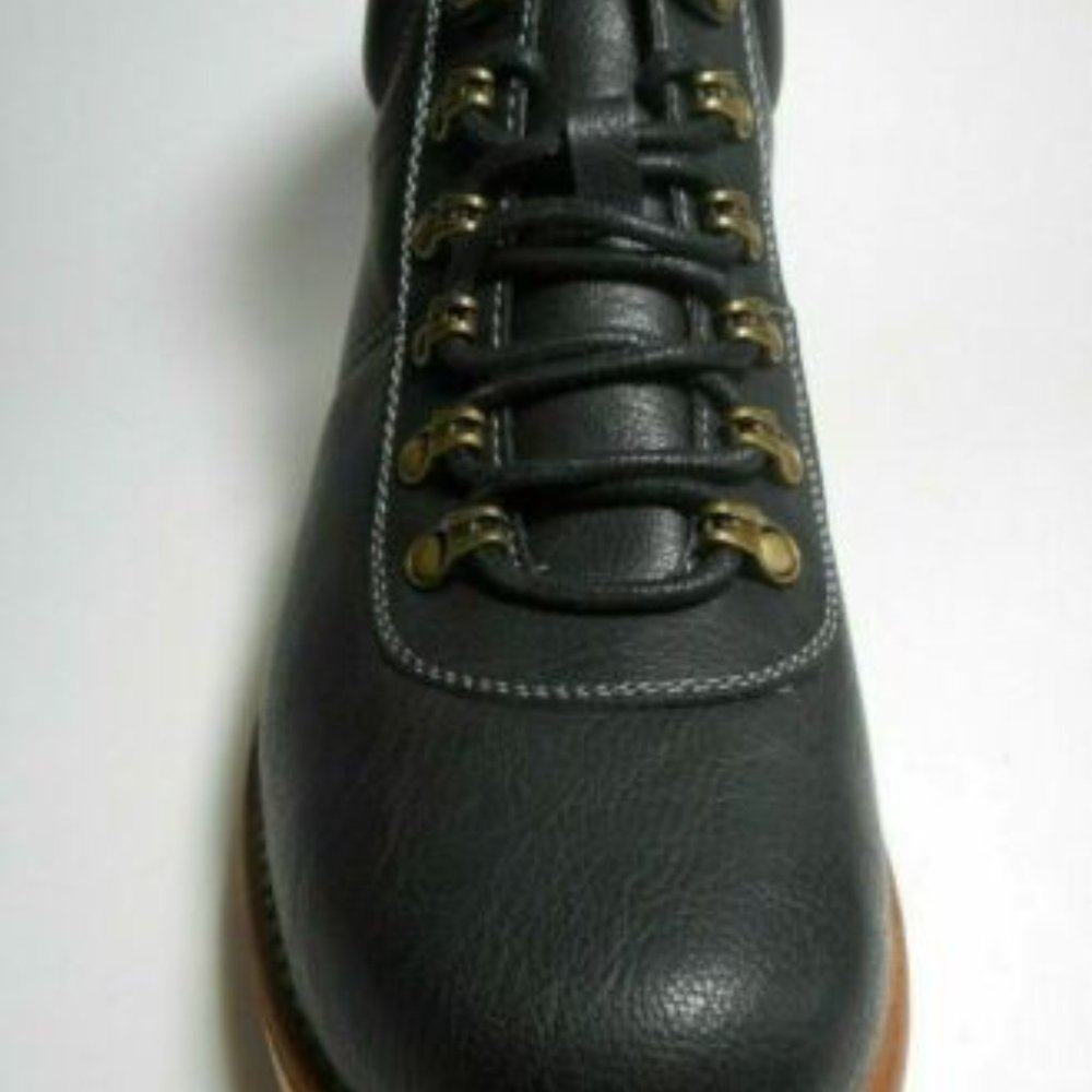 NEW ROUTE 66 Men's Black Tan Lace Up Casual Fashion Chukka Style Boots - Picture 3 of 7